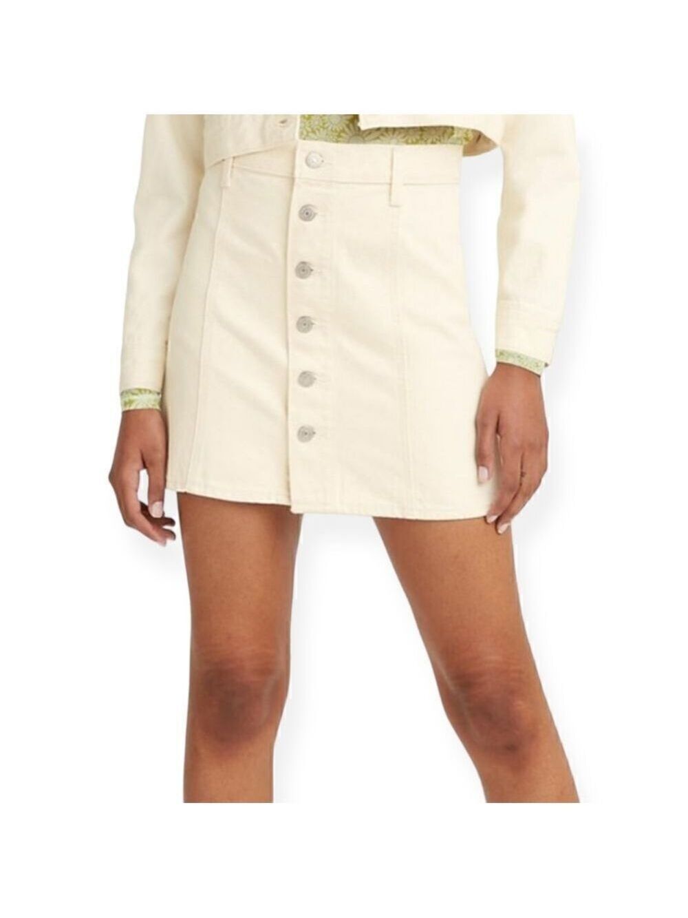 Levi's A Line Button- Up Mini Skirt Size 32